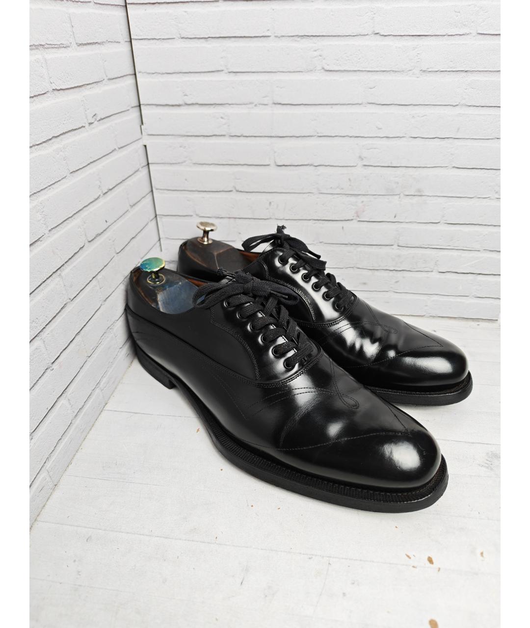 PRADA Черные кожаные туфли, фото 4
