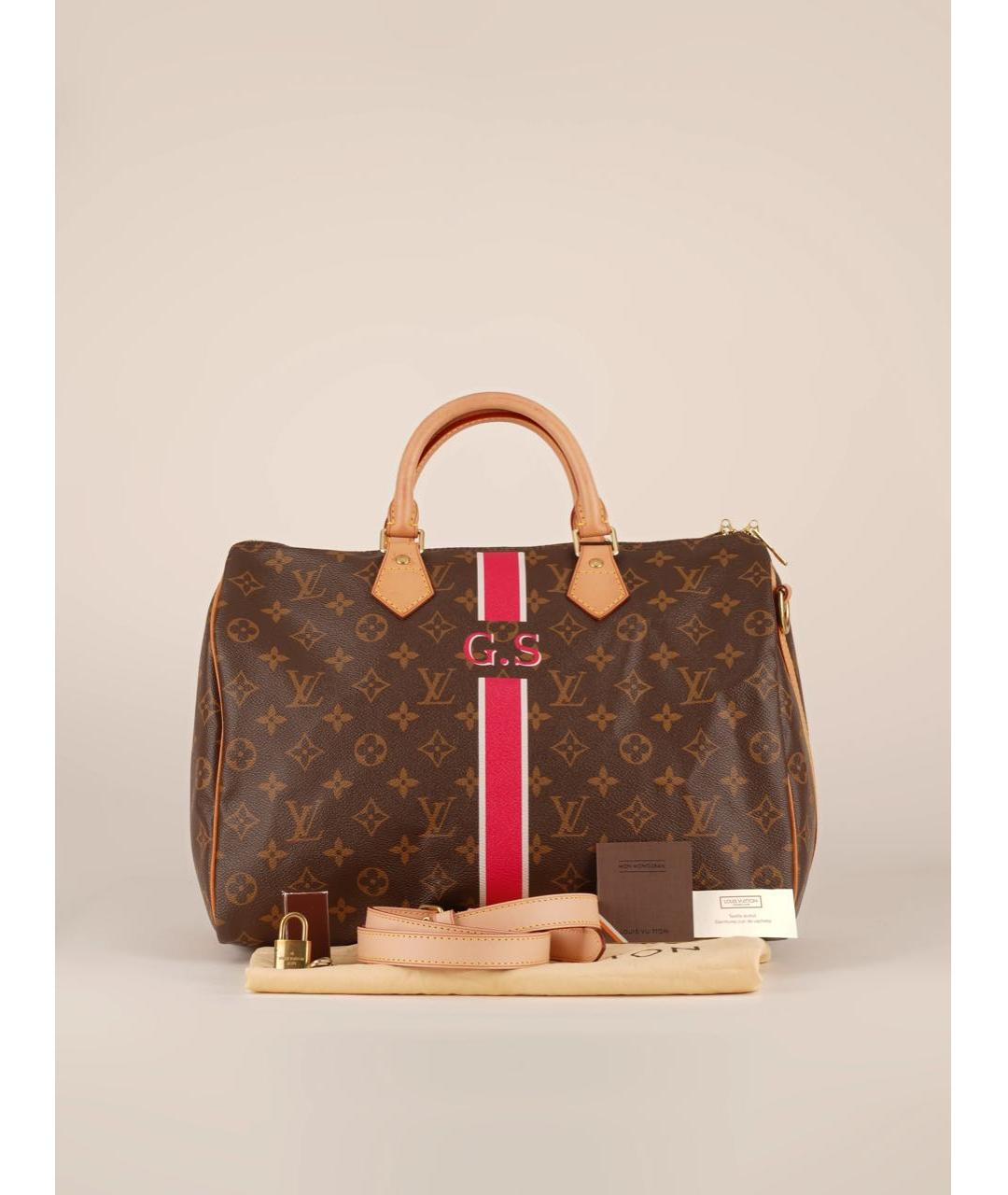 LOUIS VUITTON Коричневая сумка через плечо из канвы, фото 2