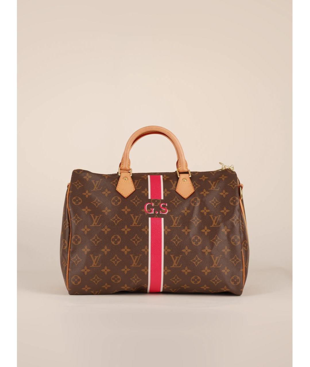 LOUIS VUITTON Коричневая сумка через плечо из канвы, фото 3