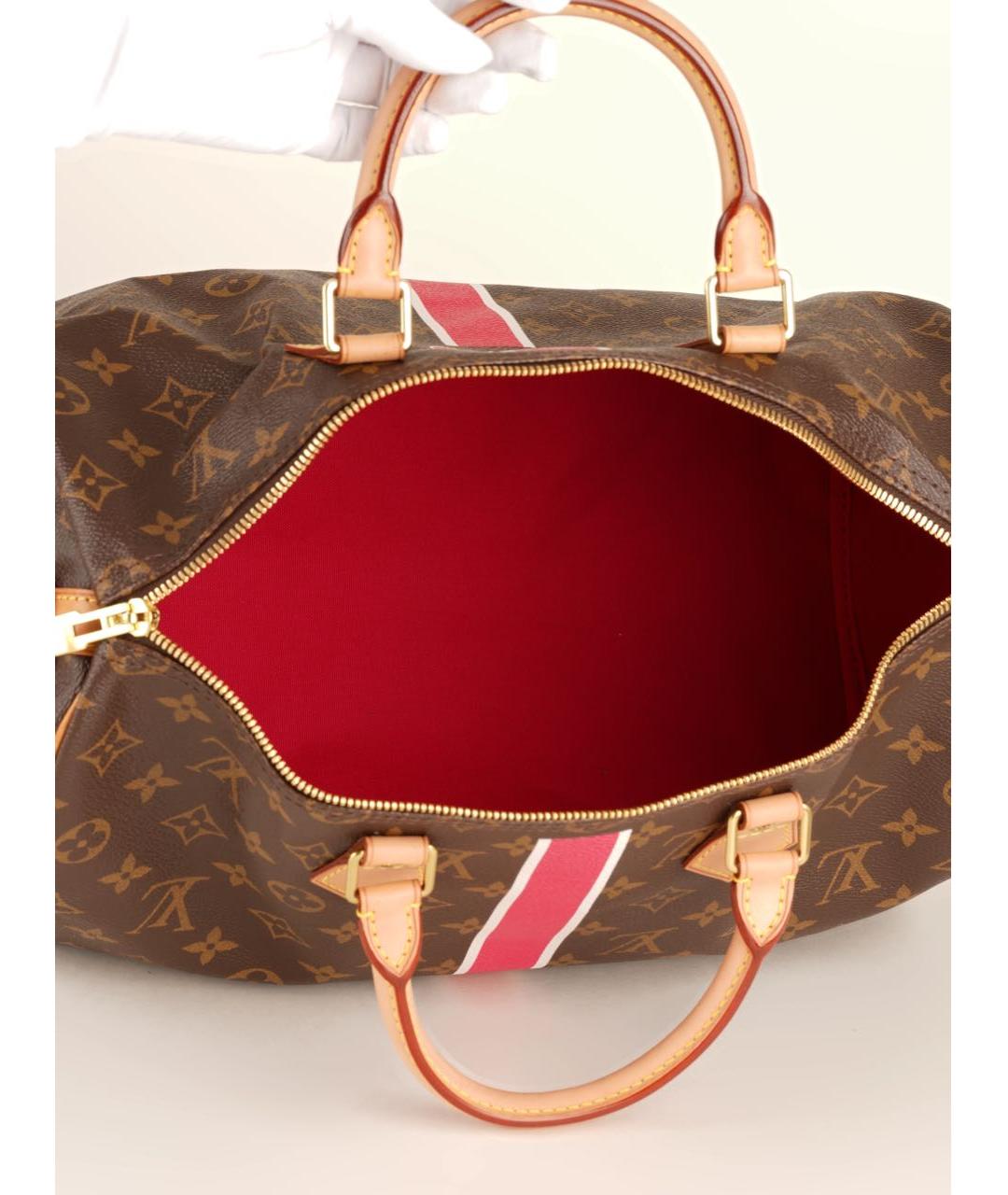 LOUIS VUITTON Коричневая сумка через плечо из канвы, фото 8