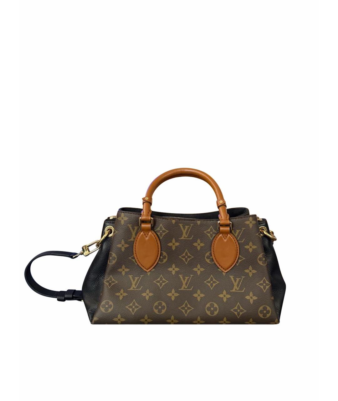 LOUIS VUITTON Коричневая кожаная сумка с короткими ручками, фото 1