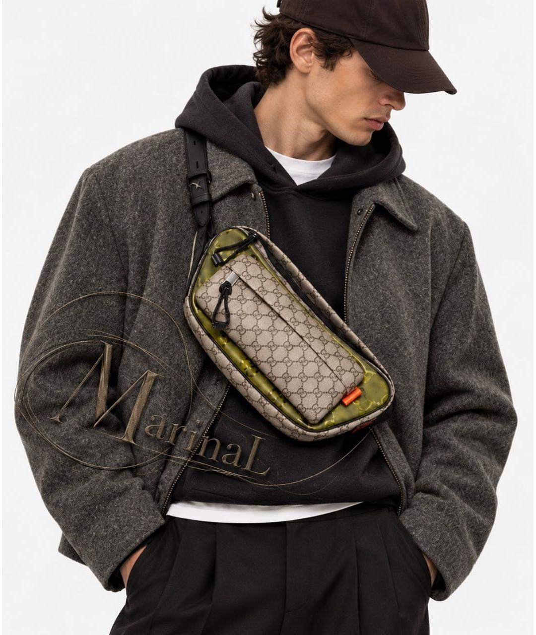 GUCCI Мульти поясная сумка из канвы, фото 8