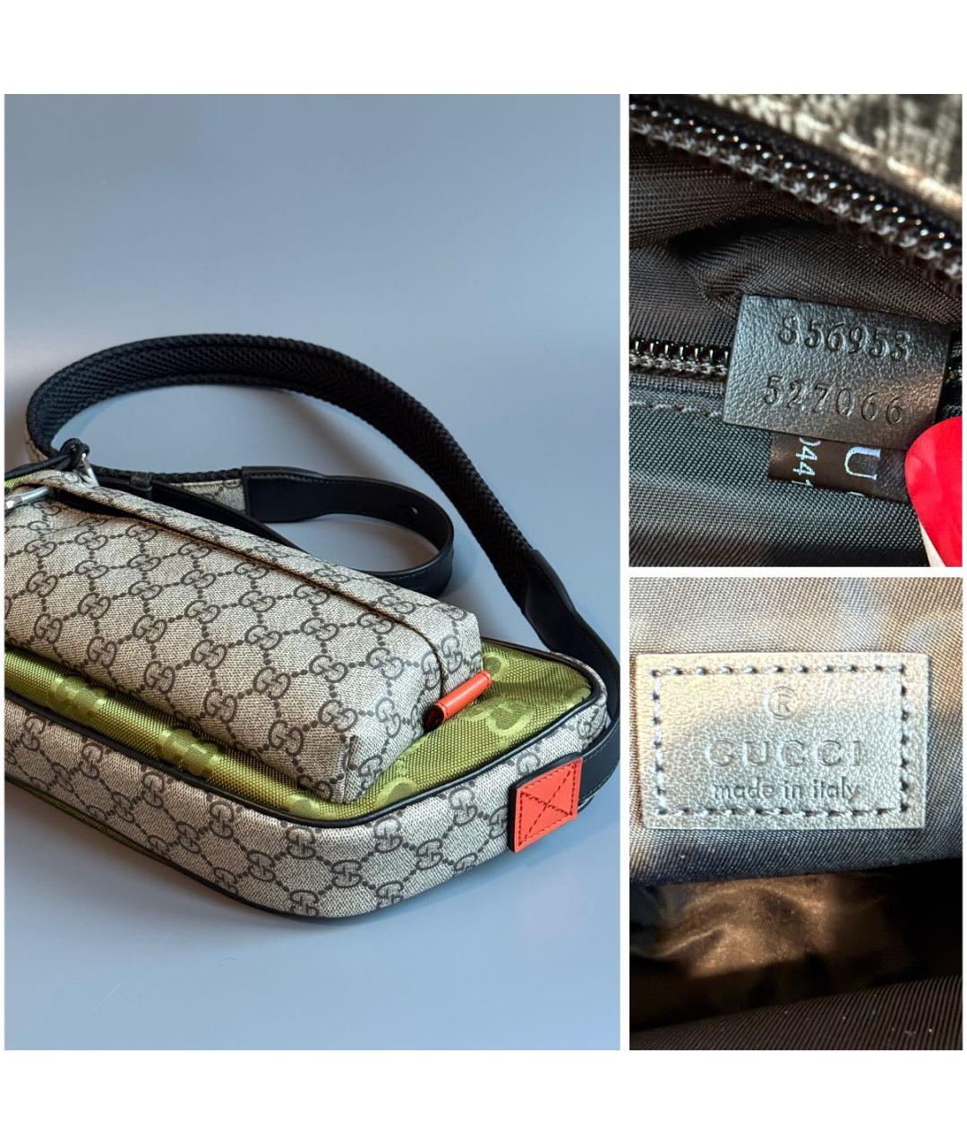 GUCCI Мульти поясная сумка из канвы, фото 7