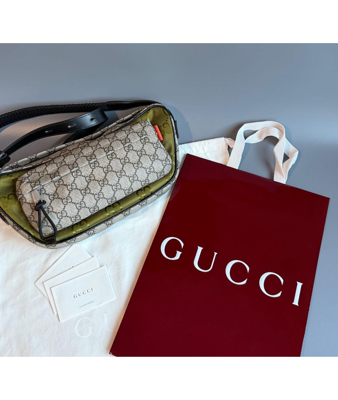 GUCCI Мульти поясная сумка из канвы, фото 4