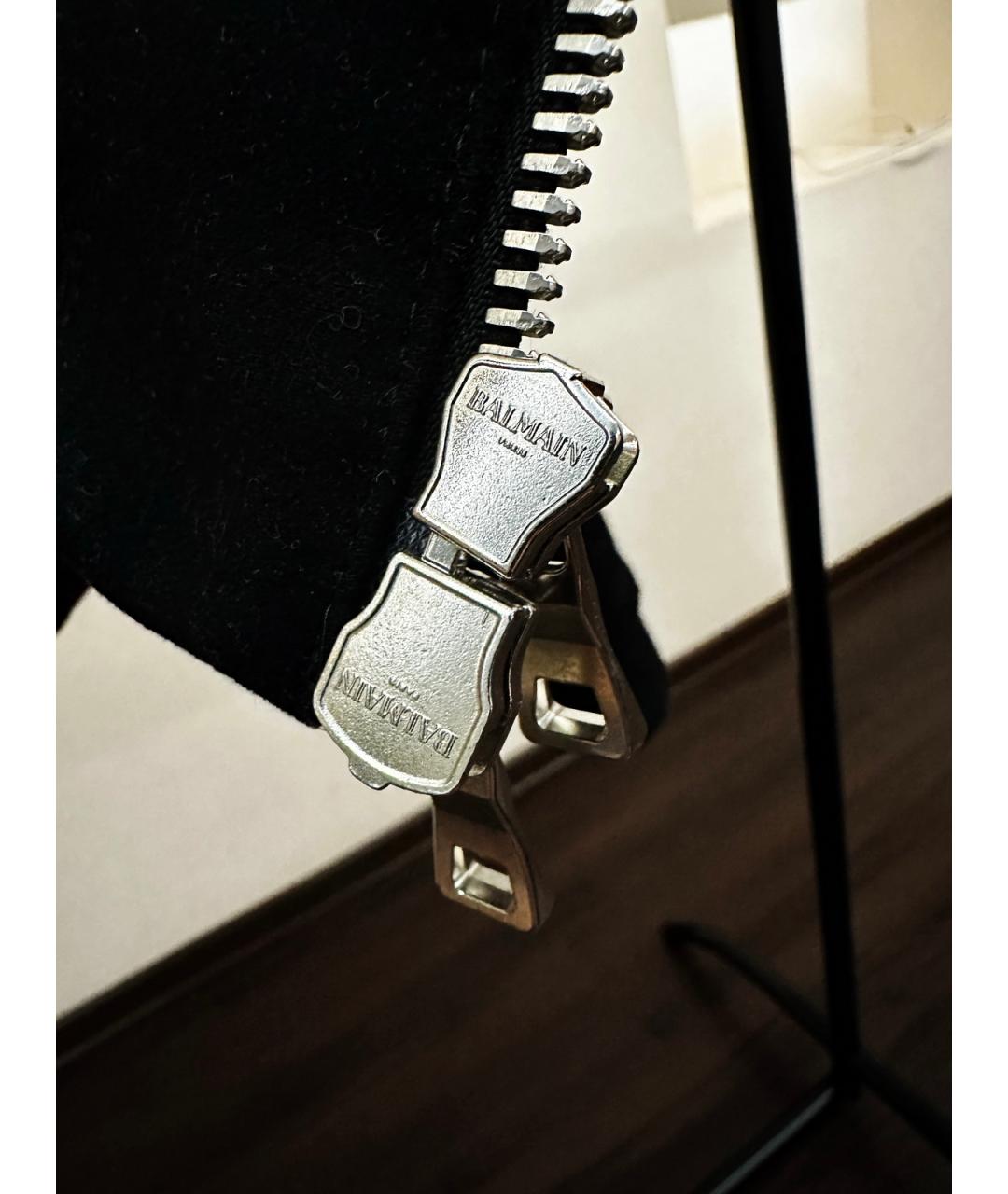 BALMAIN Черный хлопковый пуховик, фото 7