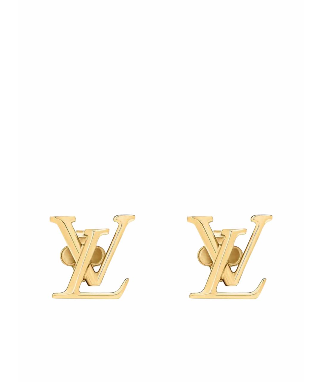 LOUIS VUITTON Золотые металлические серьги, фото 1