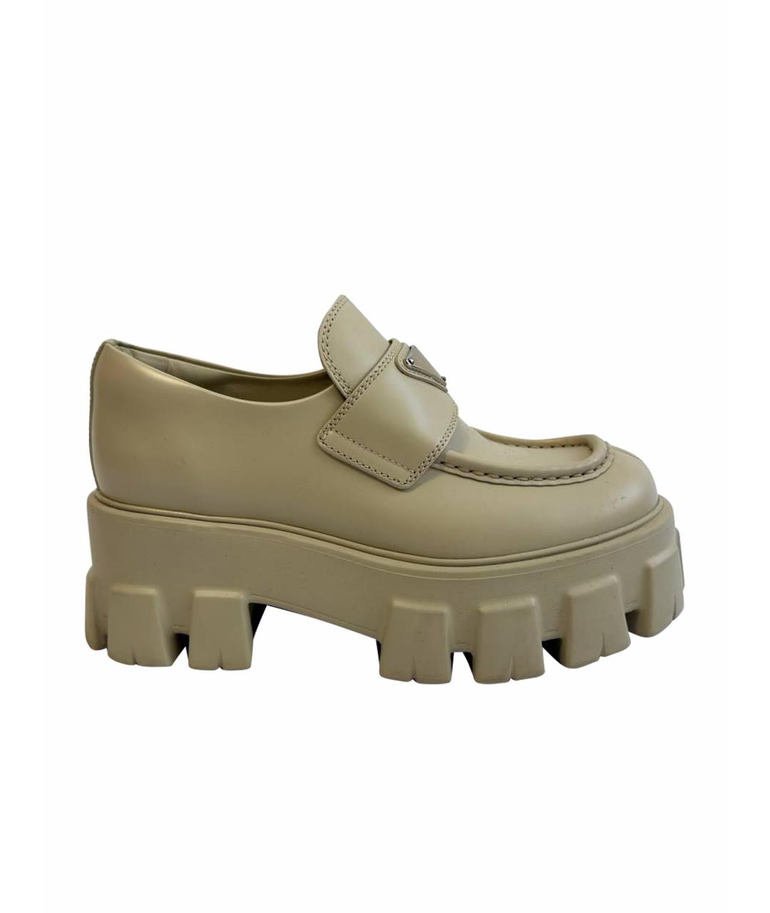 PRADA Бежевые кожаные брогги и оксфорды, фото 1
