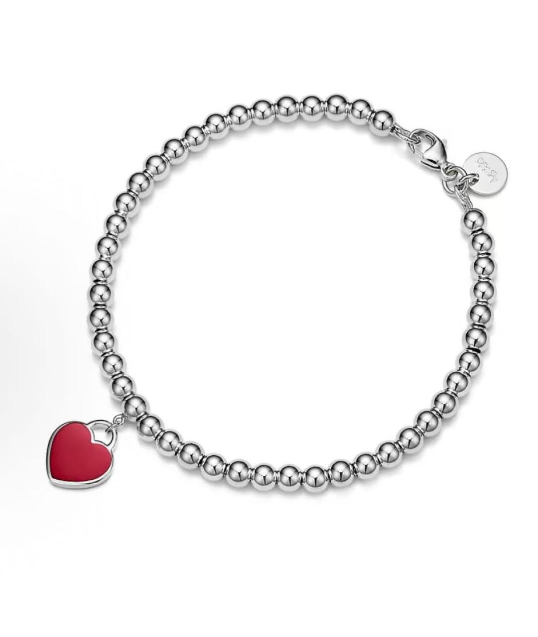TIFFANY&CO Красный серебряный браслет, фото 6
