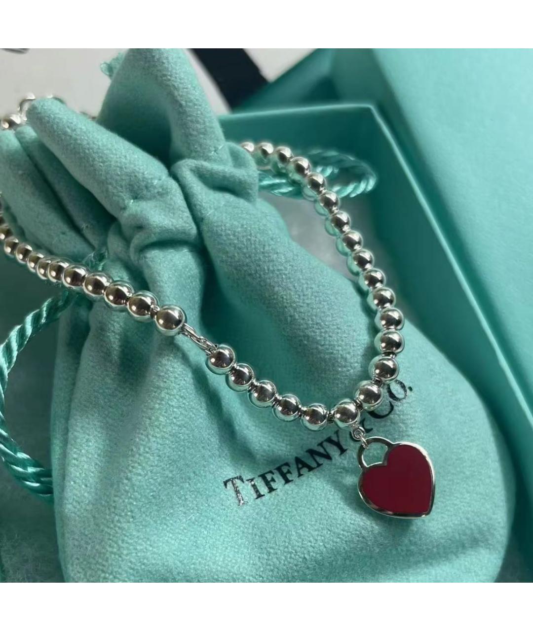 TIFFANY&CO Красный серебряный браслет, фото 5