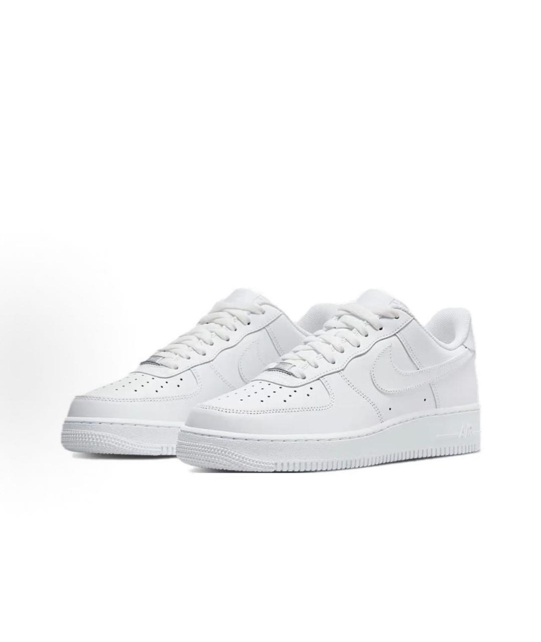 NIKE Белые кожаные низкие кроссовки / кеды, фото 2