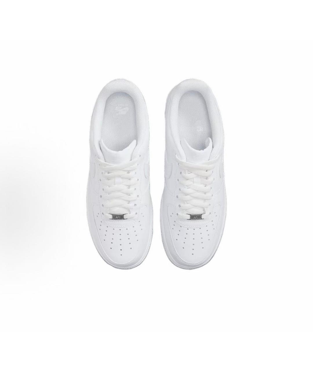NIKE Белые кожаные низкие кроссовки / кеды, фото 3