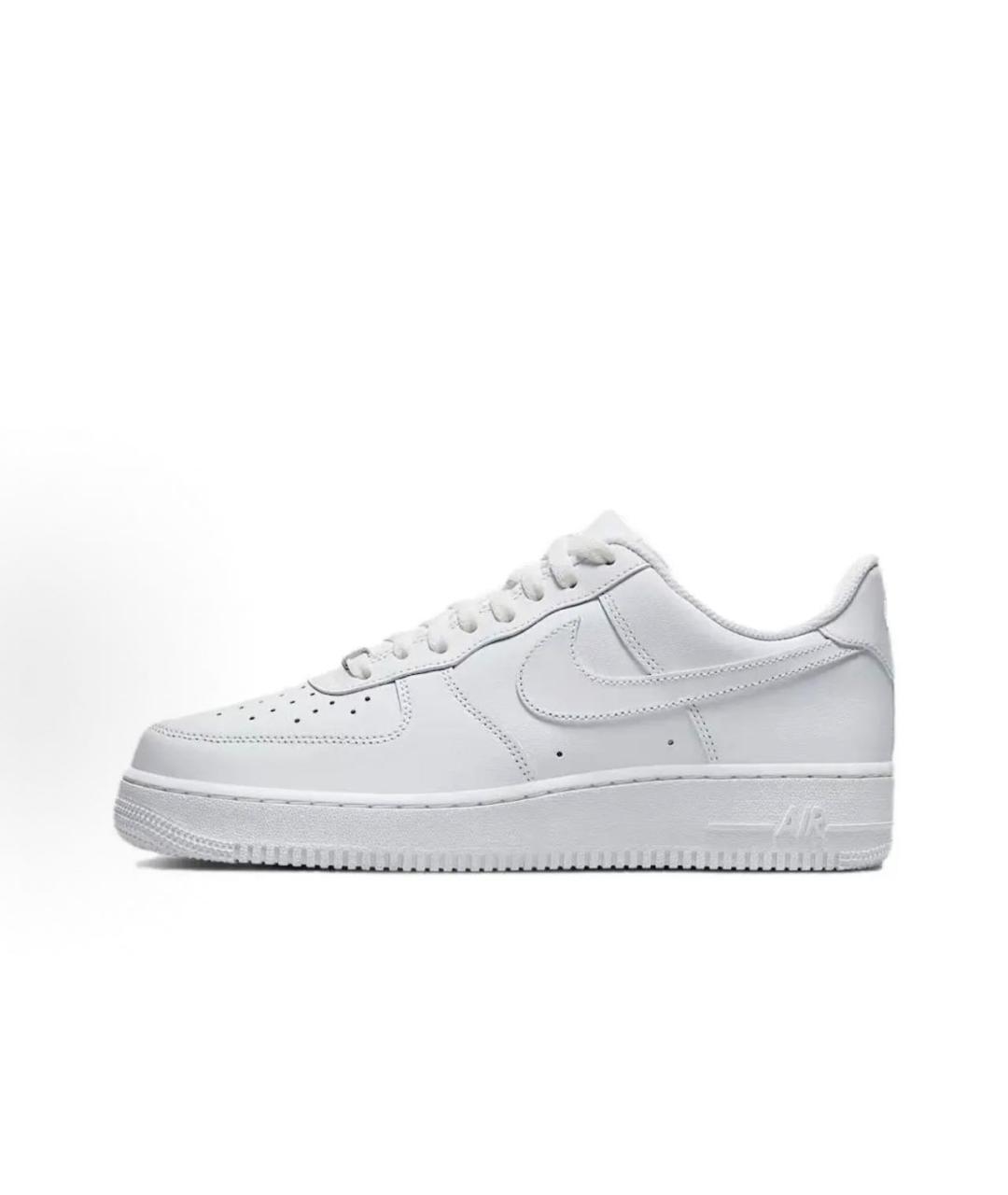 NIKE Белые кожаные низкие кроссовки / кеды, фото 6