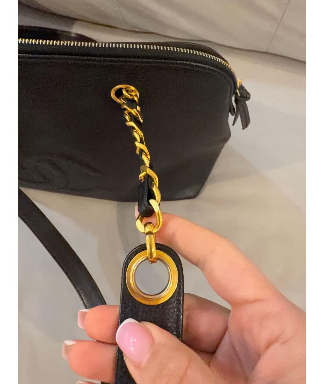 CHANEL Черная кожаная сумка тоут, фото 3