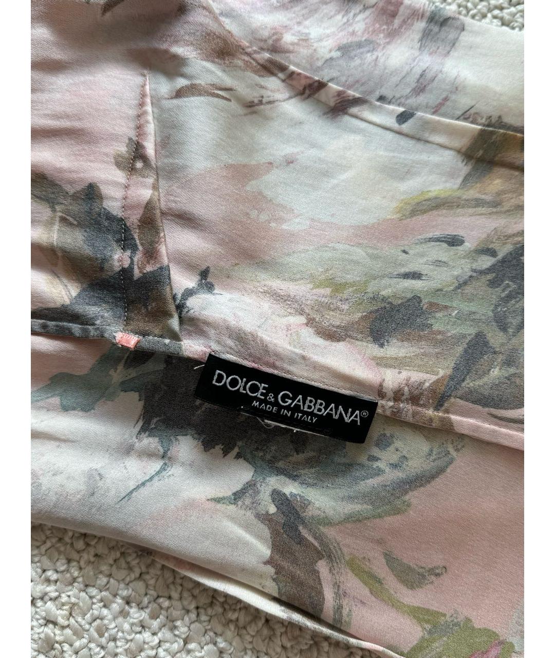 DOLCE&GABBANA Розовая шелковая блузы, фото 6