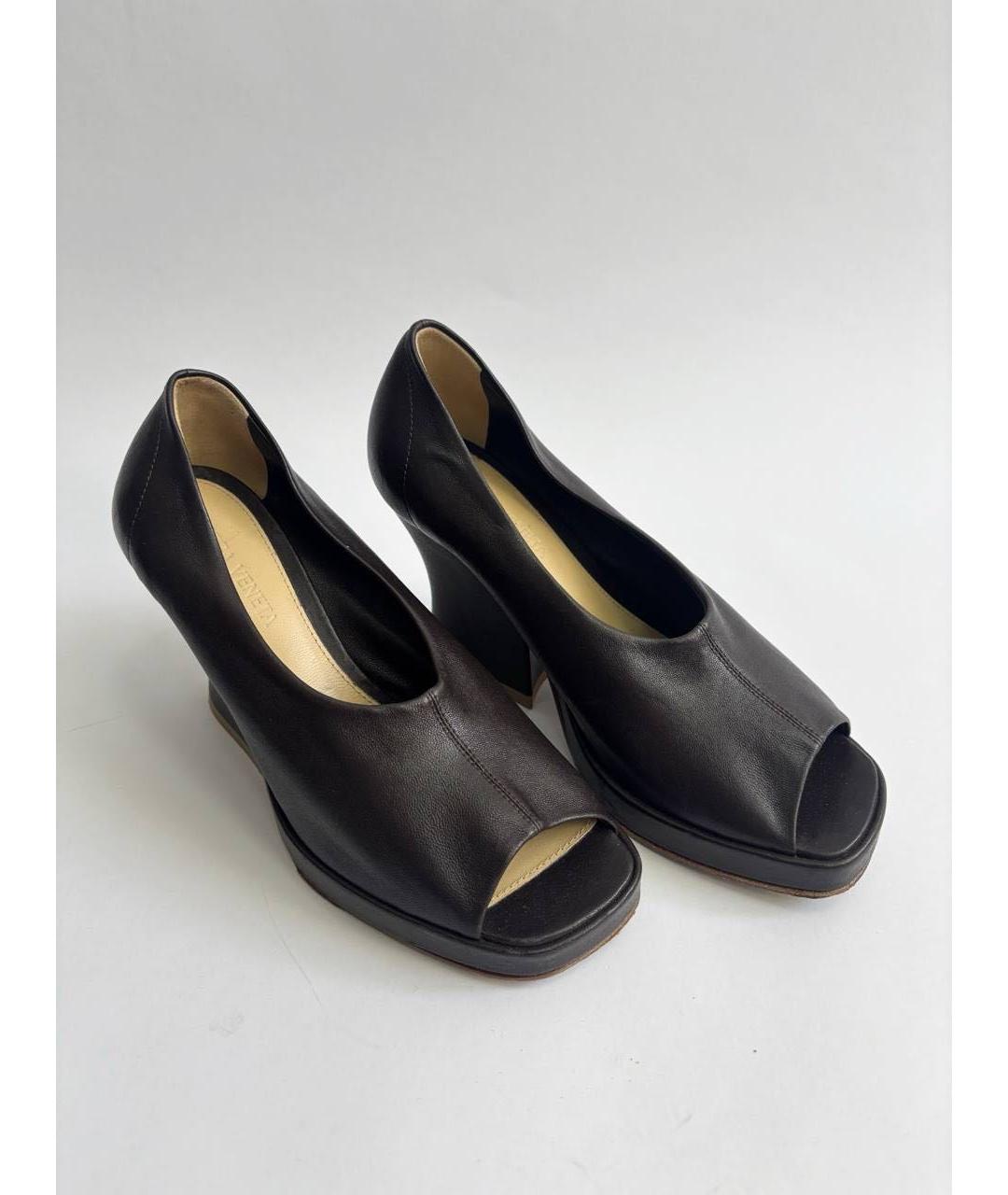 BOTTEGA VENETA Коричневые кожаные туфли, фото 8