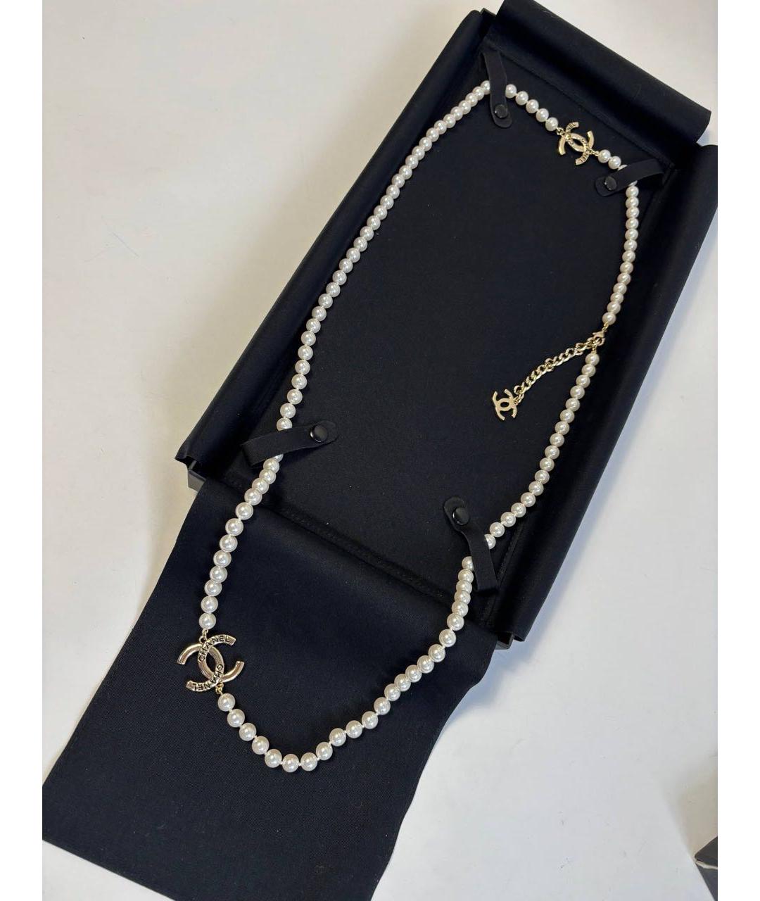 CHANEL Белое колье, фото 2