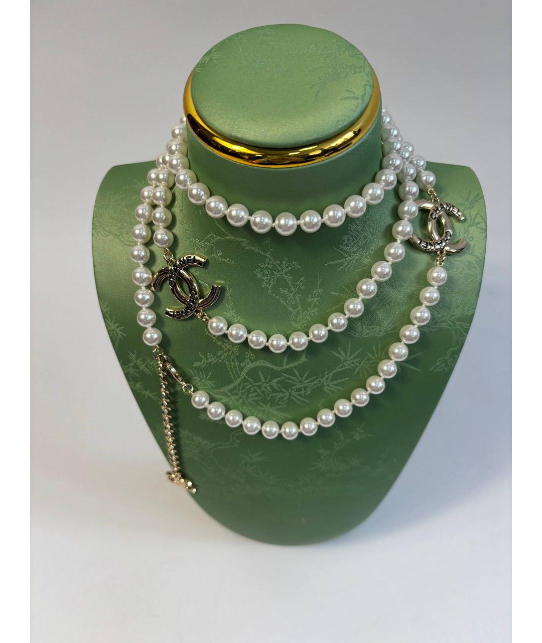 CHANEL Белое колье, фото 9