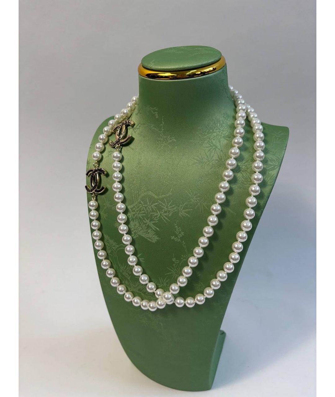 CHANEL Белое колье, фото 7