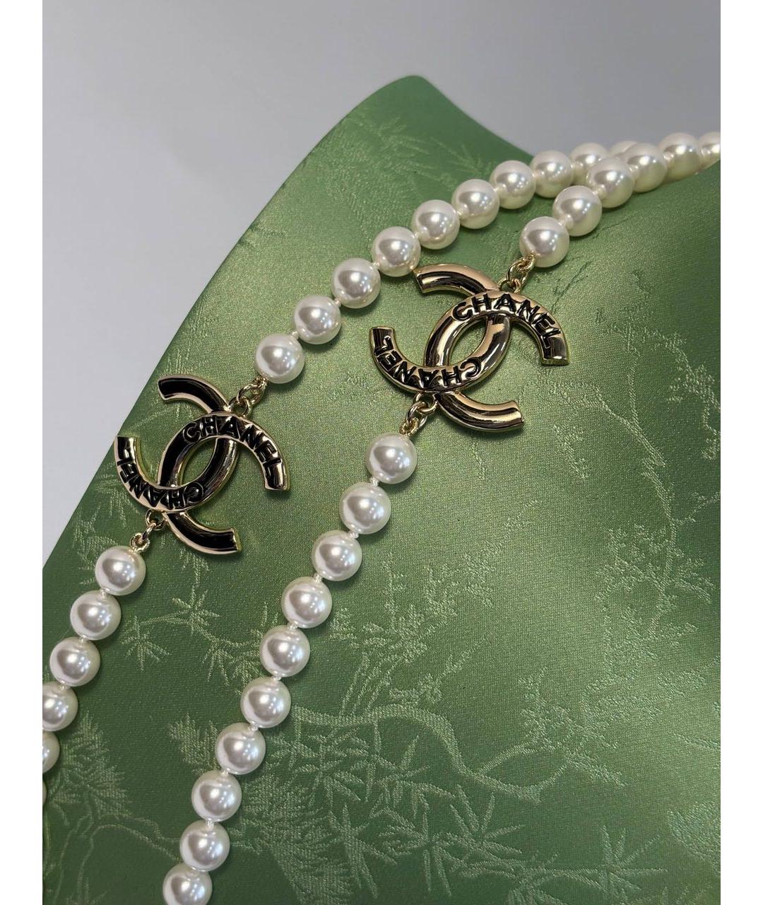 CHANEL Белое колье, фото 5
