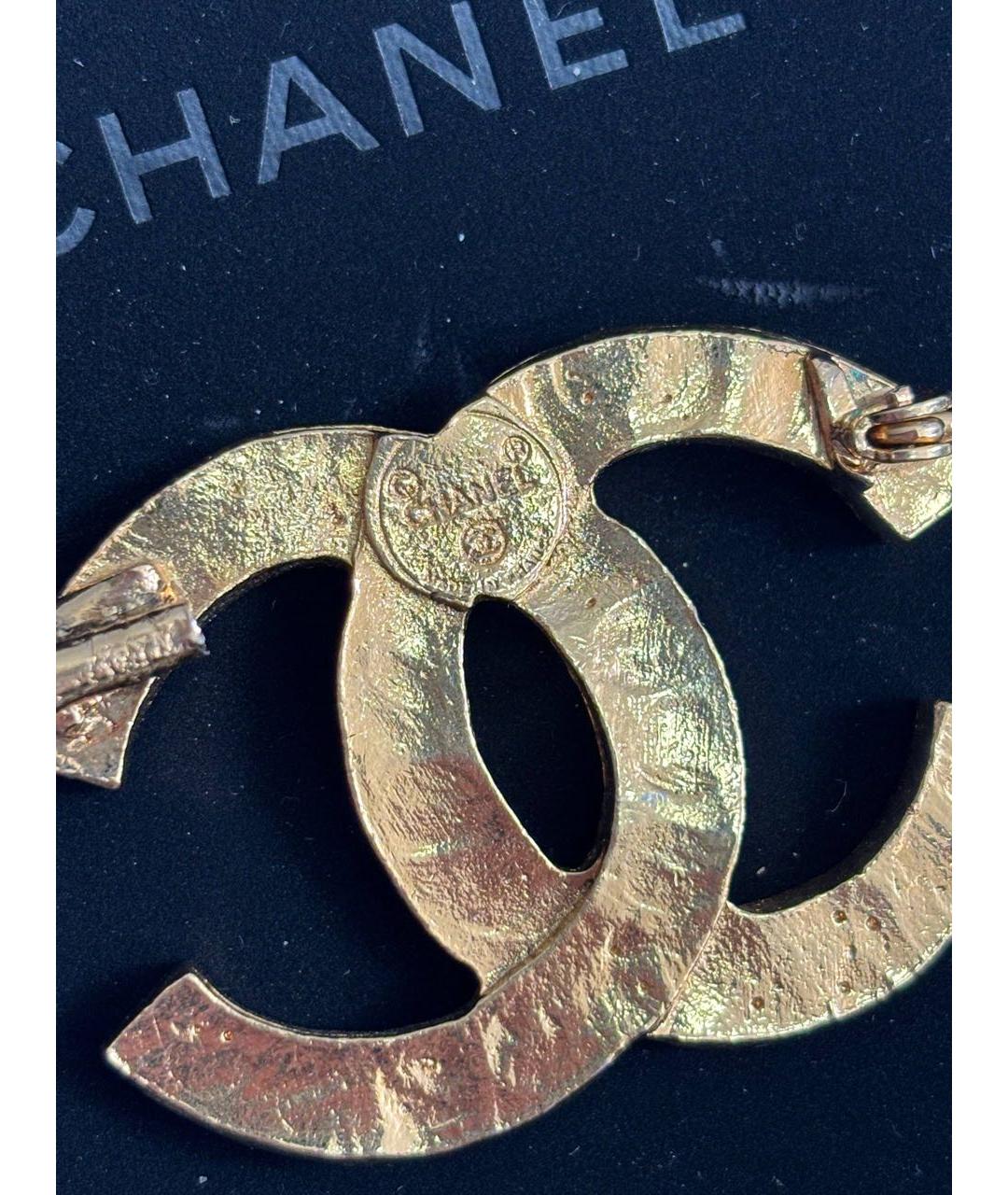 CHANEL Золотая металлическая булавка / брошь, фото 5