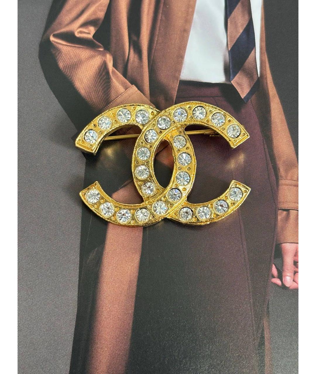 CHANEL Золотая металлическая булавка / брошь, фото 7