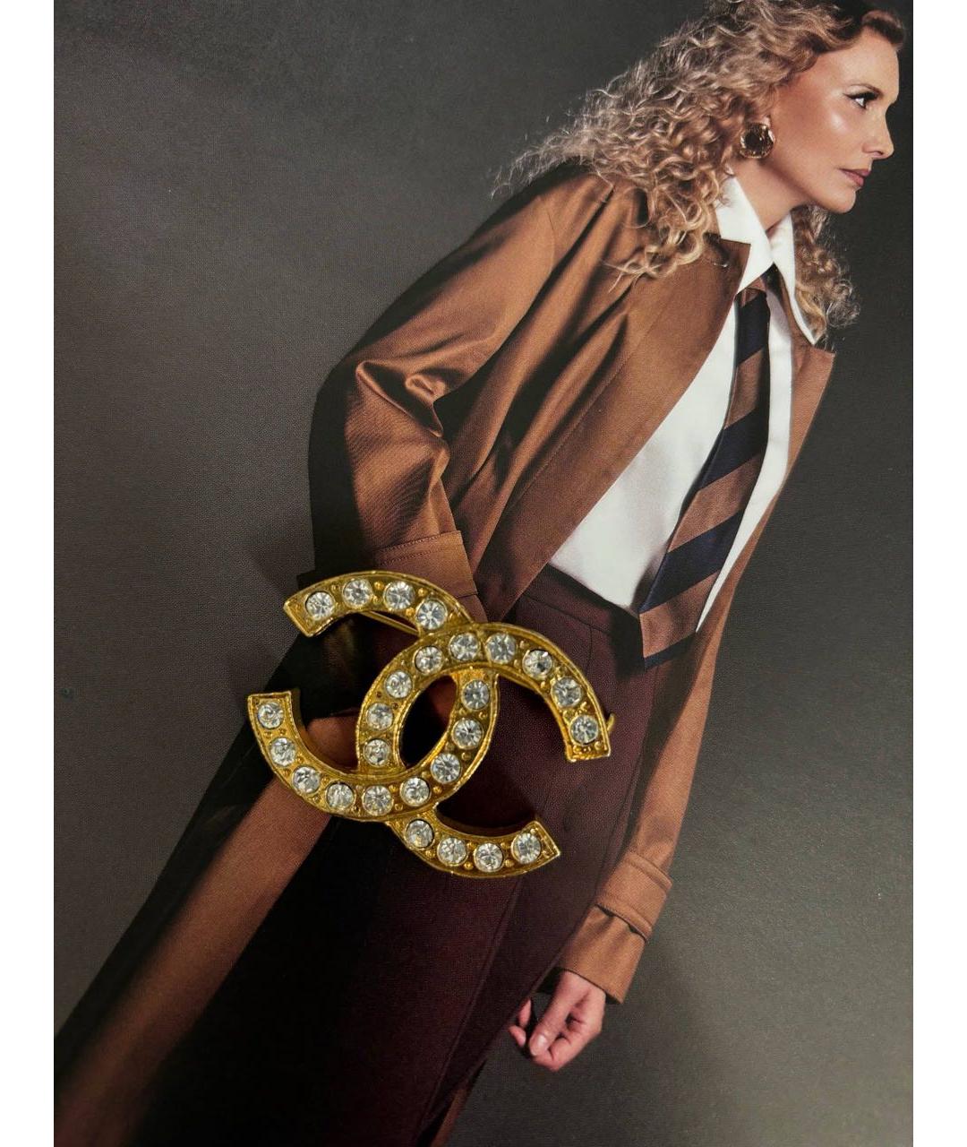 CHANEL Золотая металлическая булавка / брошь, фото 3