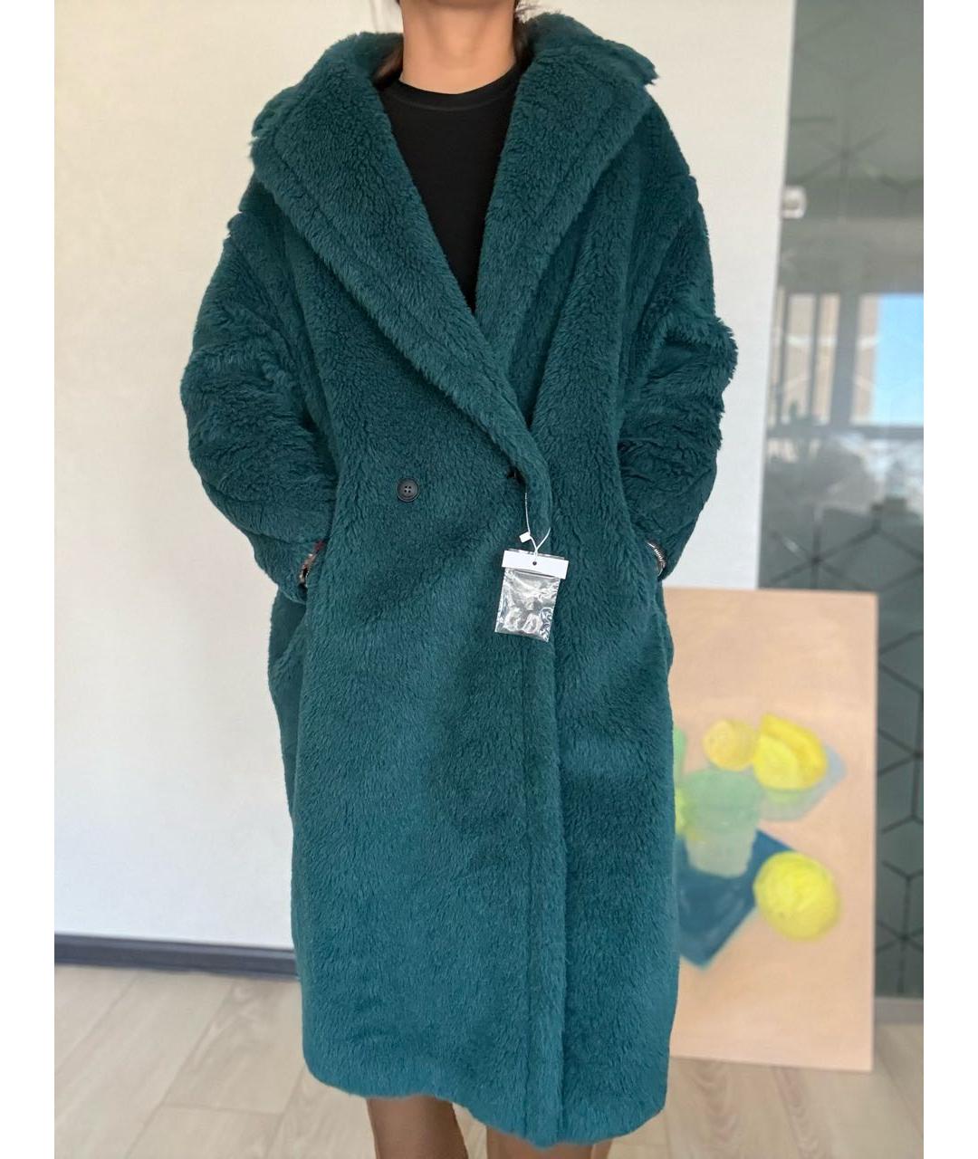 MAX MARA Зеленая шерстяная шуба, фото 7