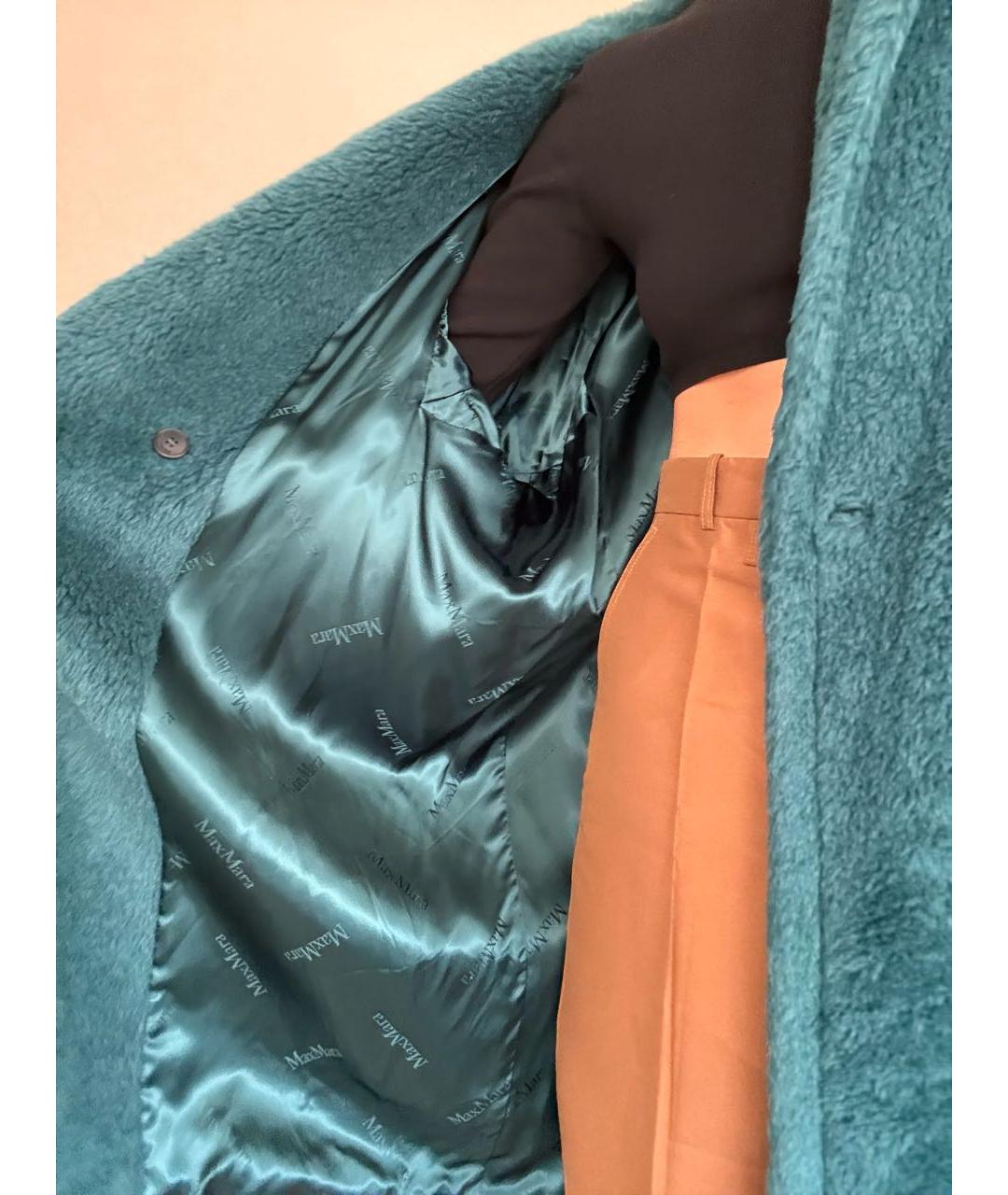 MAX MARA Зеленая шерстяная шуба, фото 3