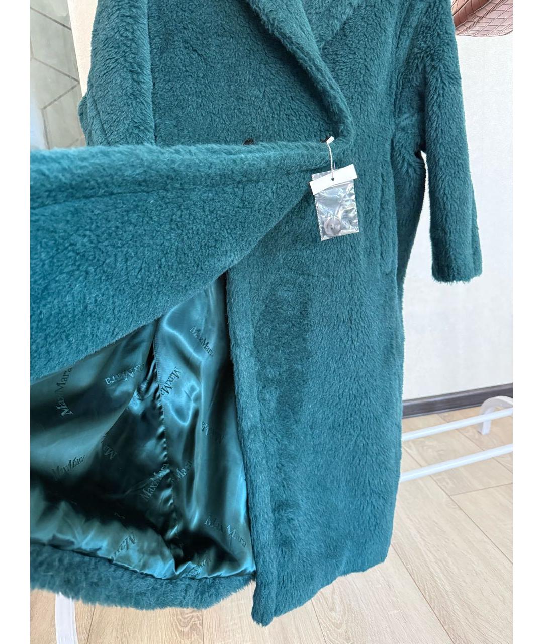MAX MARA Зеленая шерстяная шуба, фото 8
