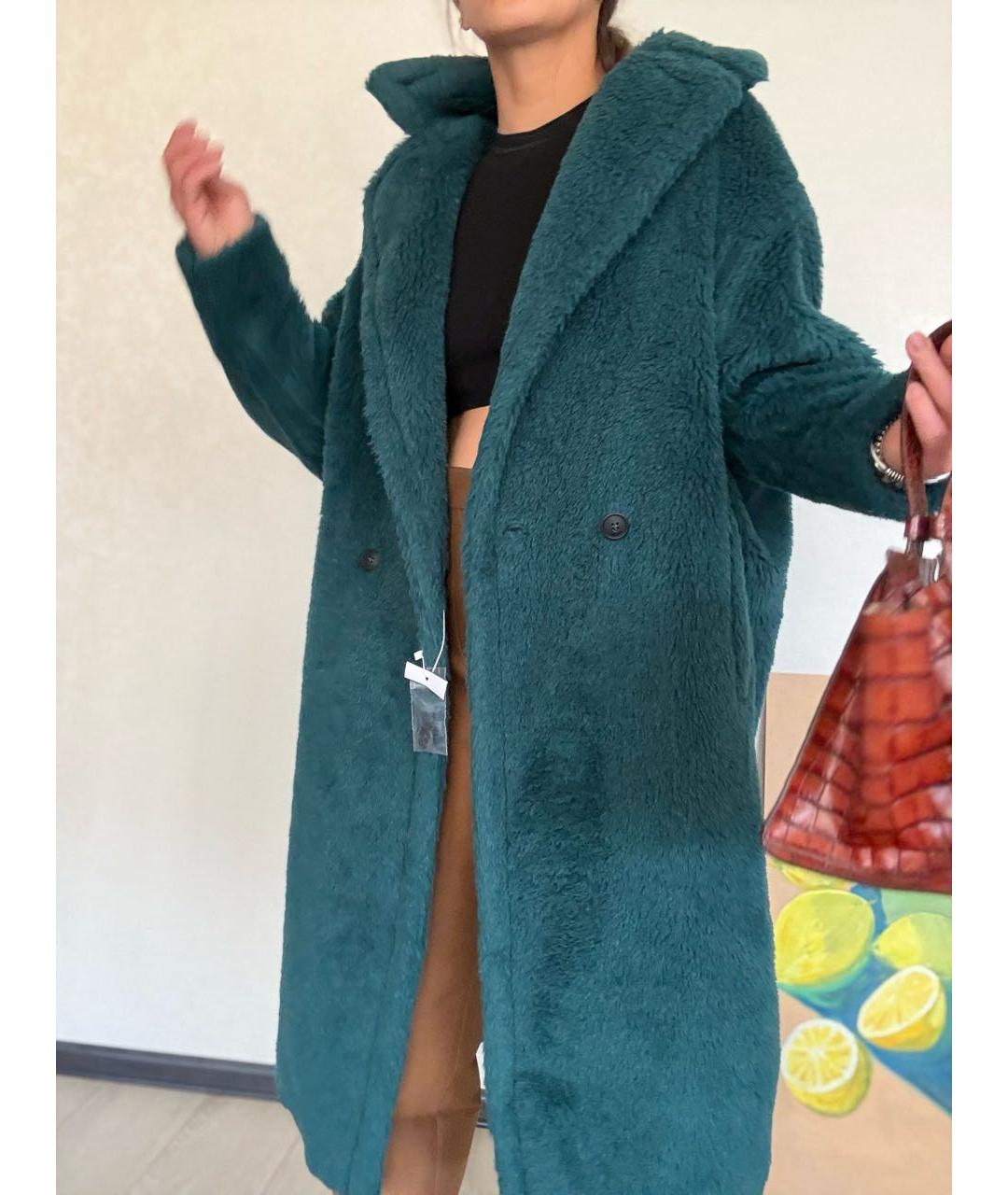MAX MARA Зеленая шерстяная шуба, фото 5