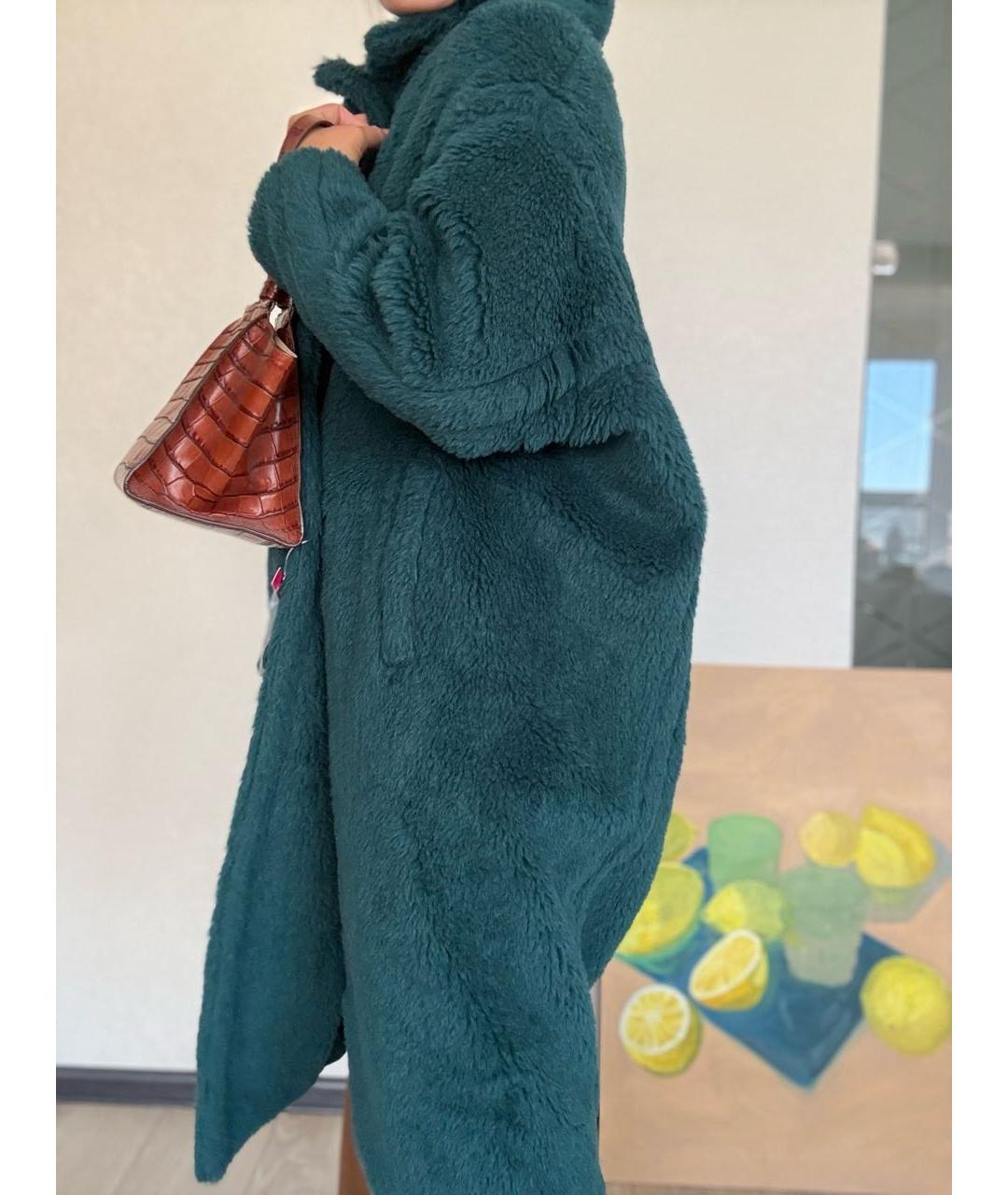 MAX MARA Зеленая шерстяная шуба, фото 2