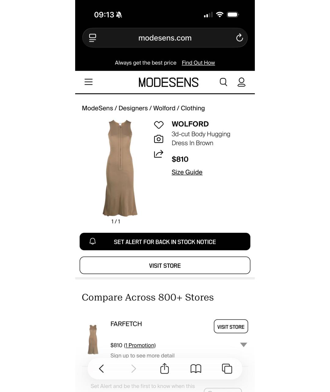 WOLFORD Бежевое вискозное повседневное платье, фото 4