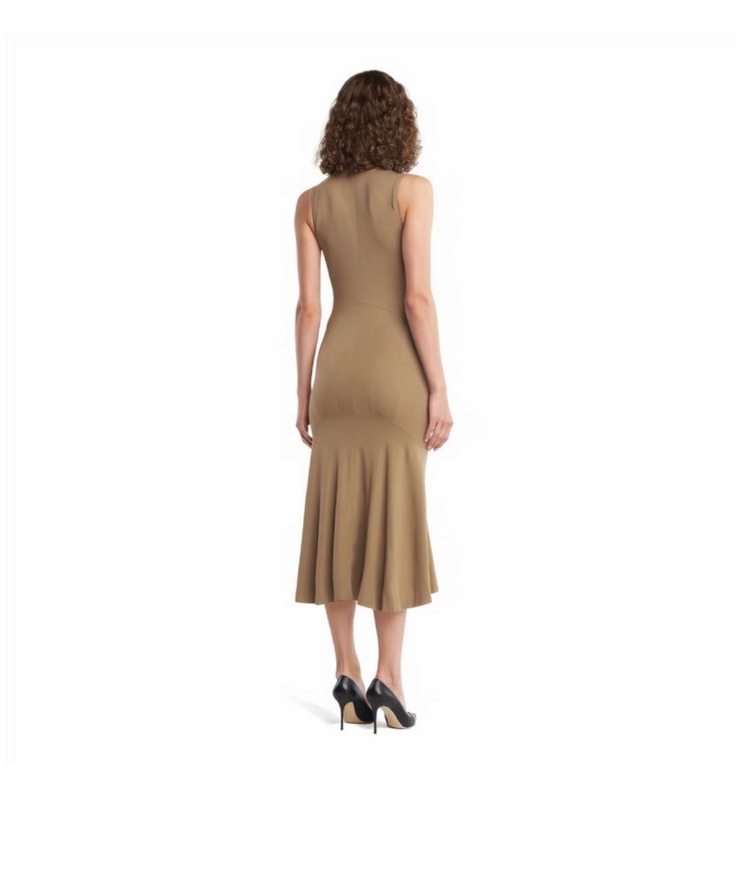 WOLFORD Бежевое вискозное повседневное платье, фото 3