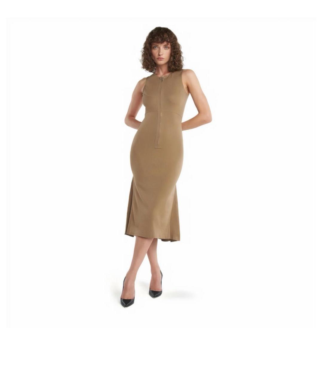 WOLFORD Бежевое вискозное повседневное платье, фото 2