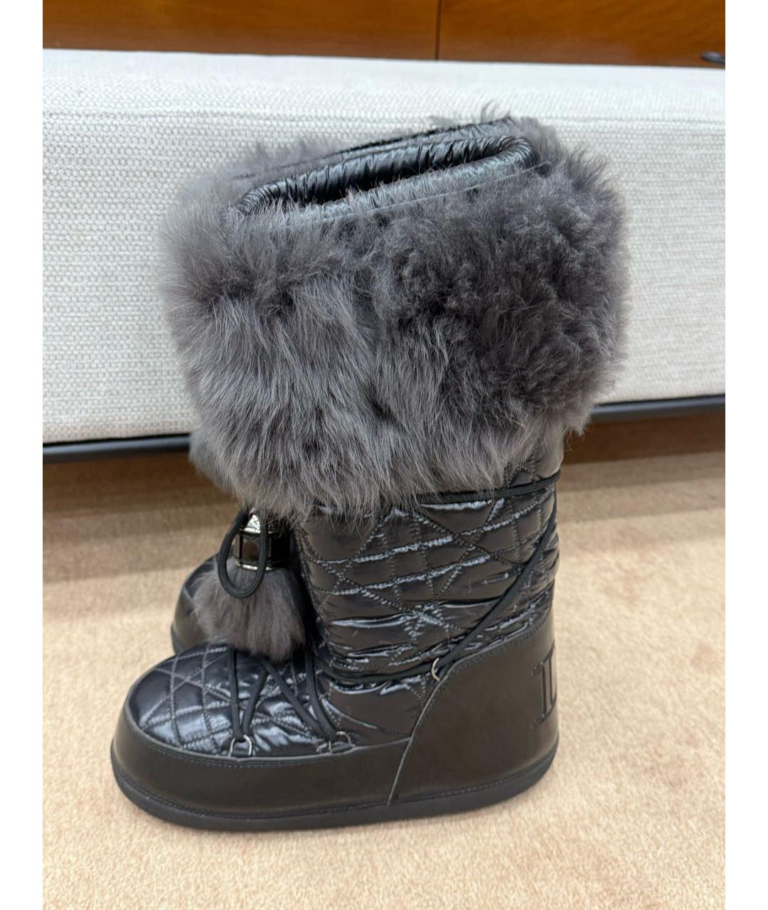 CHRISTIAN DIOR Антрацитовые сапоги, фото 7