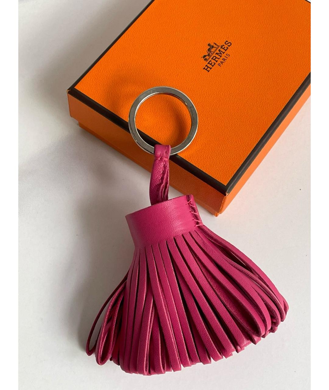 HERMES Фиолетовый брелок, фото 3
