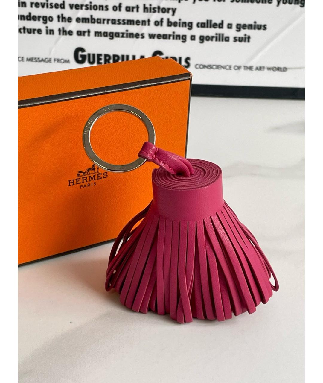 HERMES Фиолетовый брелок, фото 5