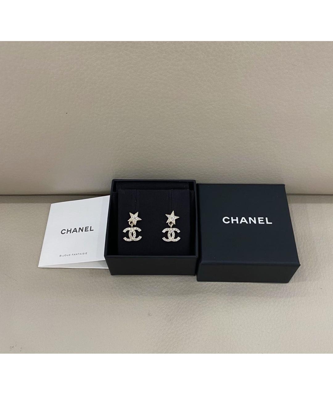 CHANEL Золотые серьги, фото 2