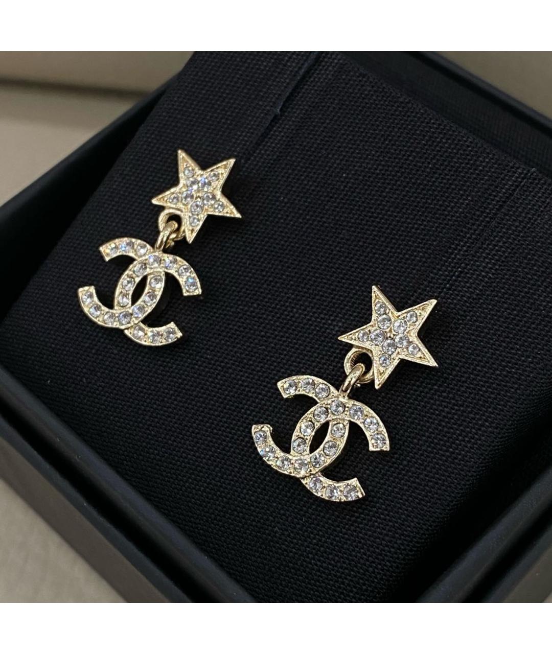 CHANEL Золотые серьги, фото 3