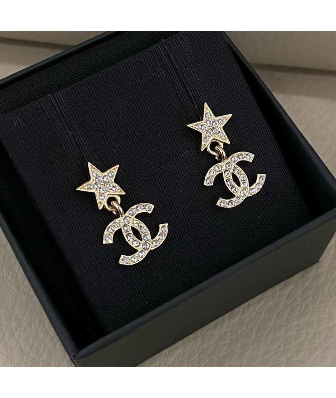 CHANEL Золотые серьги, фото 4