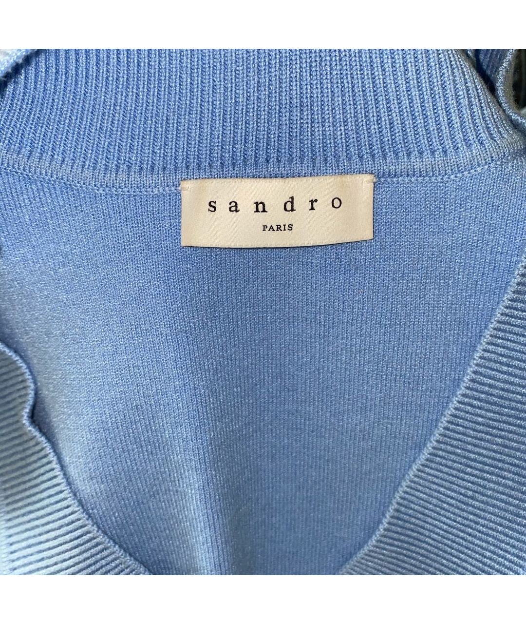 SANDRO Голубой вискозный джемпер / свитер, фото 3