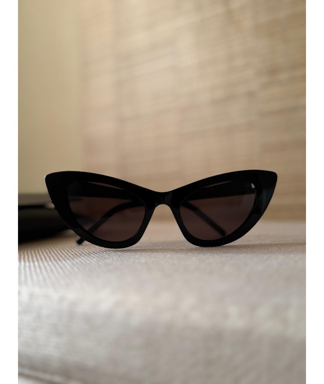 SAINT LAURENT Черные пластиковые солнцезащитные очки, фото 5