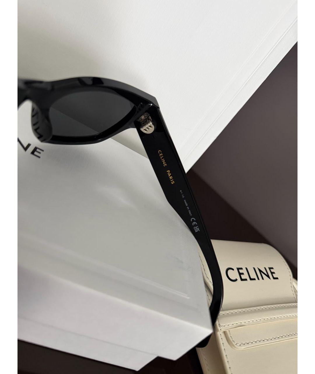 CELINE Черные пластиковые солнцезащитные очки, фото 7