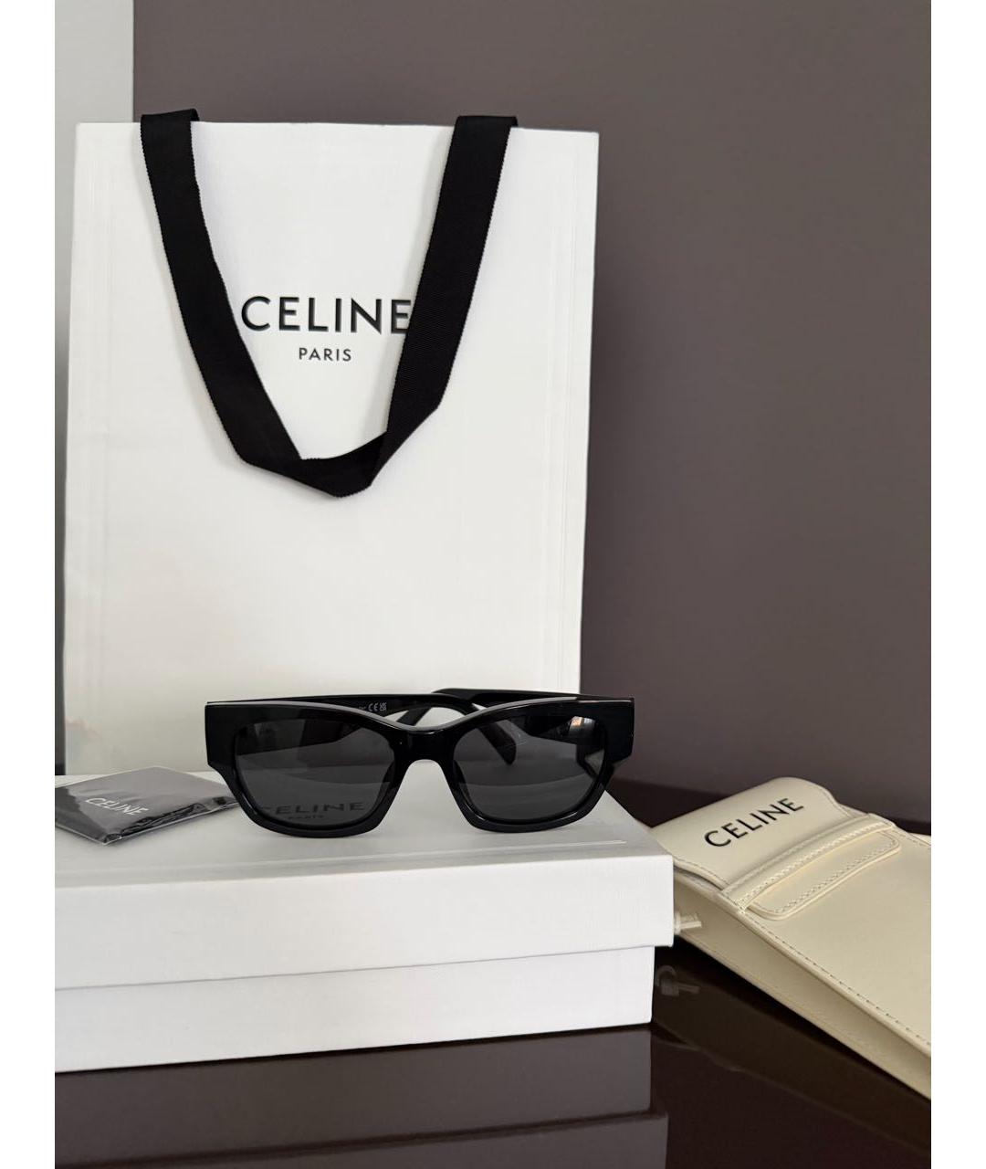 CELINE Черные пластиковые солнцезащитные очки, фото 8