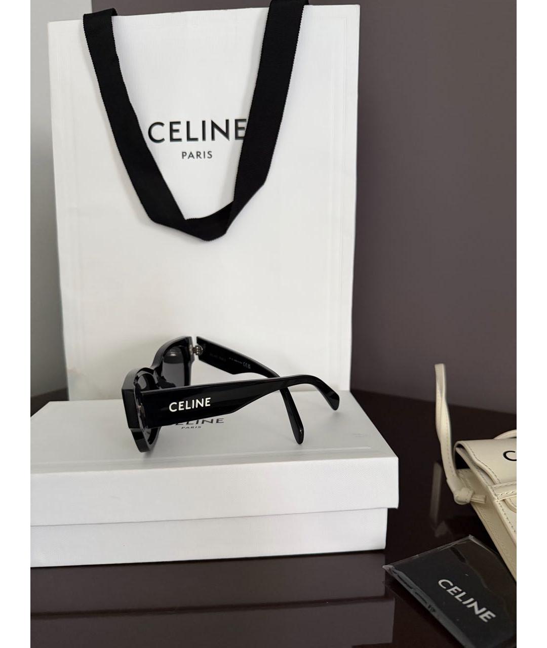 CELINE Черные пластиковые солнцезащитные очки, фото 5