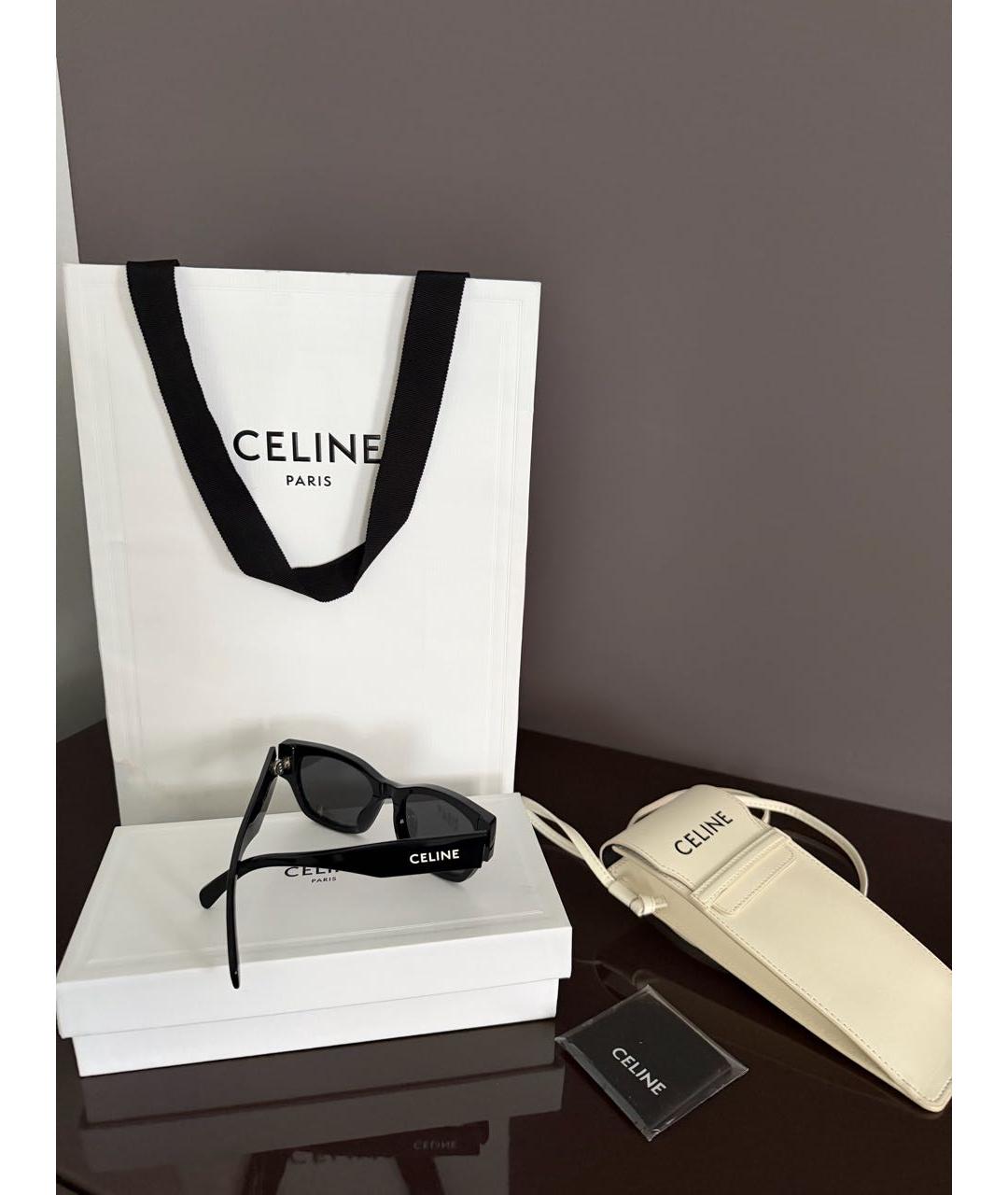 CELINE Черные пластиковые солнцезащитные очки, фото 6
