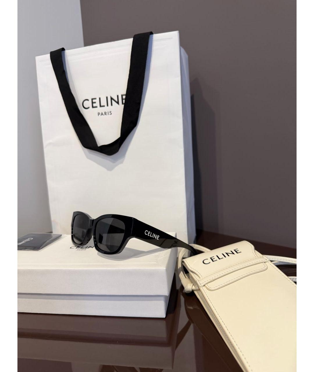 CELINE Черные пластиковые солнцезащитные очки, фото 3