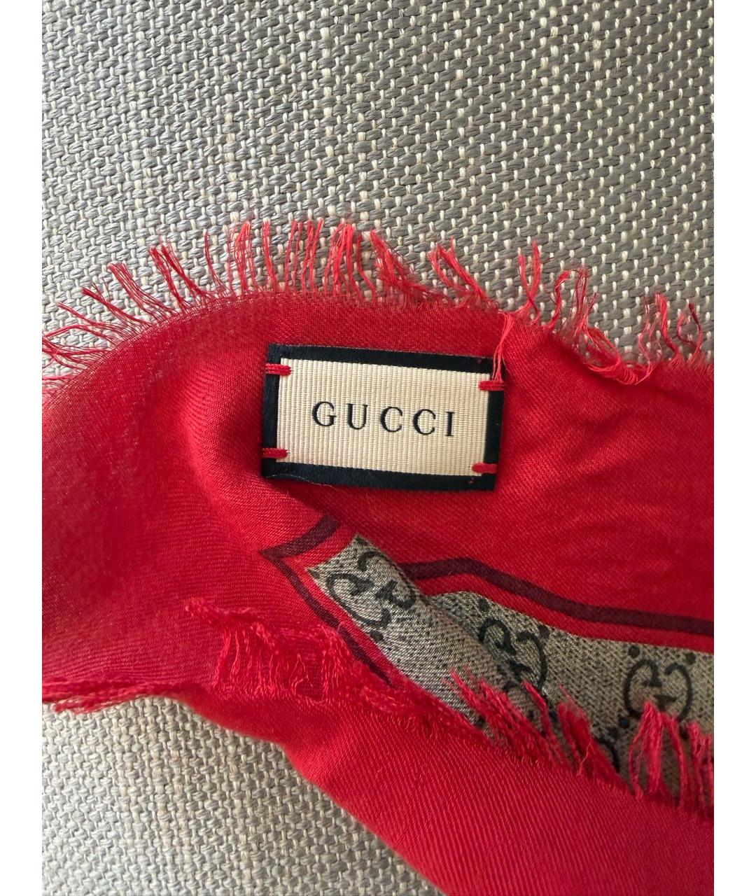 GUCCI Бежевый платок, фото 2