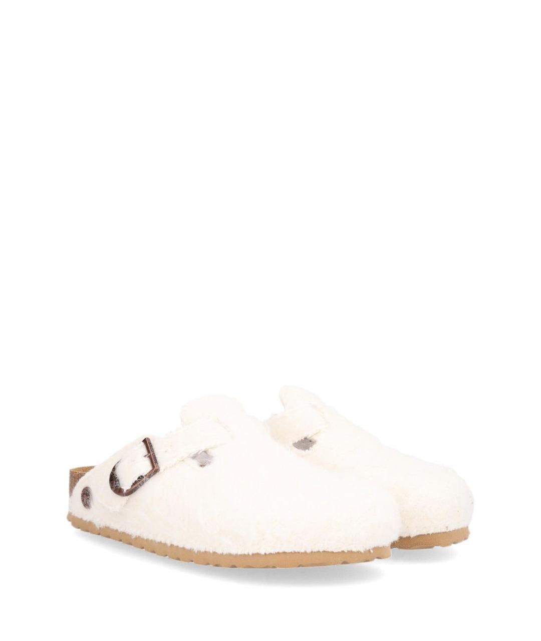 BIRKENSTOCK Белые текстильные мюли, фото 3