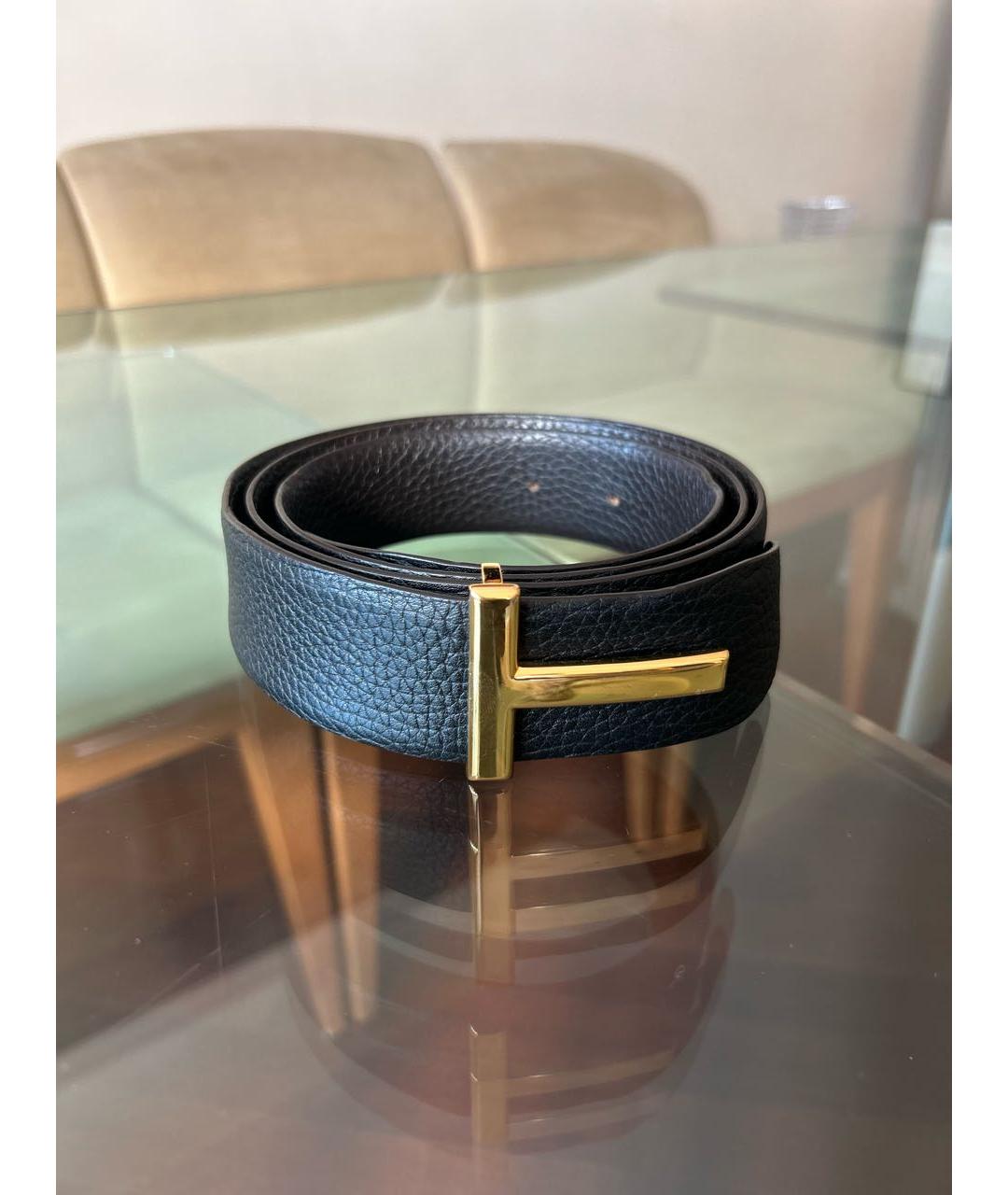 TOM FORD Черный кожаный ремень, фото 5